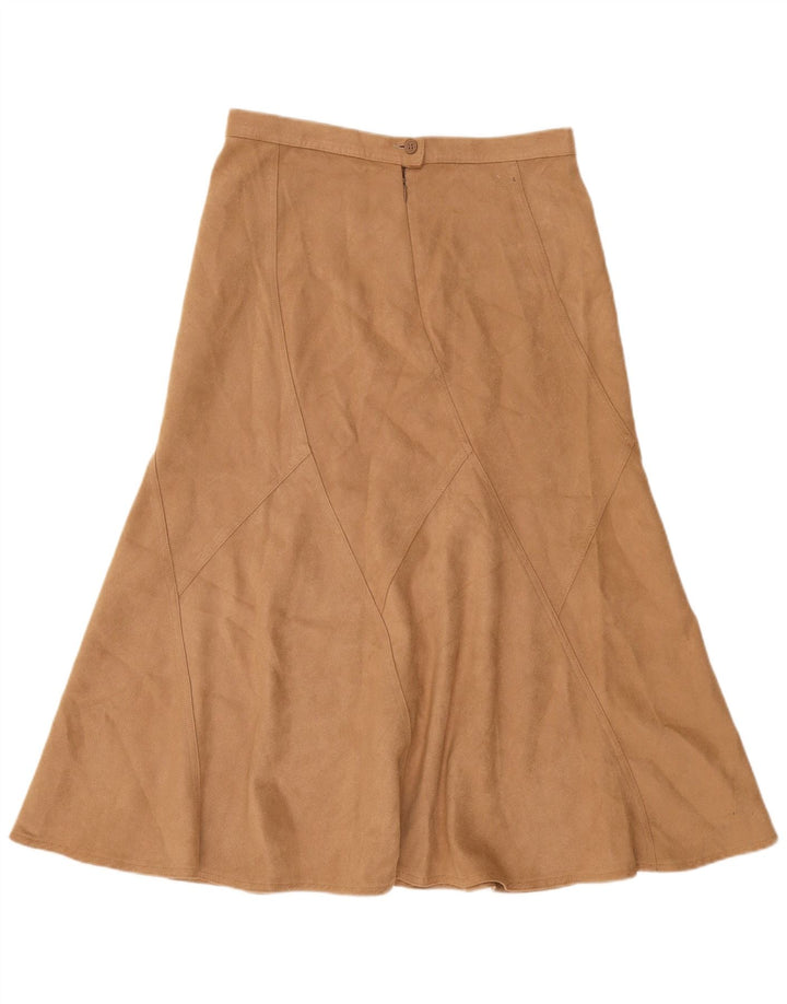 Marks & Spencer Damen A-Linienrock UK 12 Medium W32 Beige Polyester