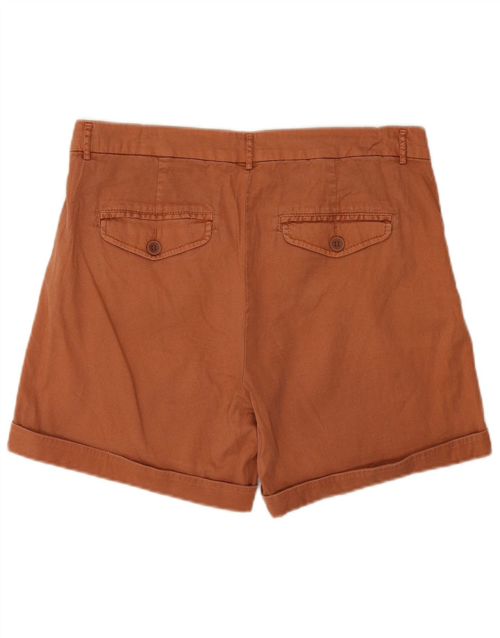Benetton Damen Chinoshorts UK 10 Small W30 Braune Baumwolle