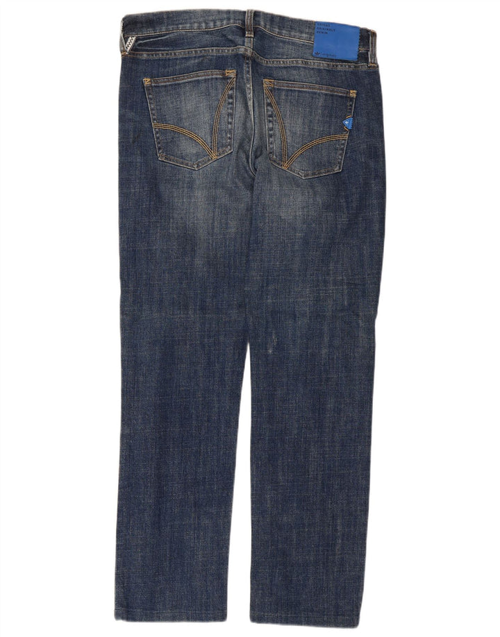 Adidas Herren Straight Jeans W32 L29 Blaue Baumwolle