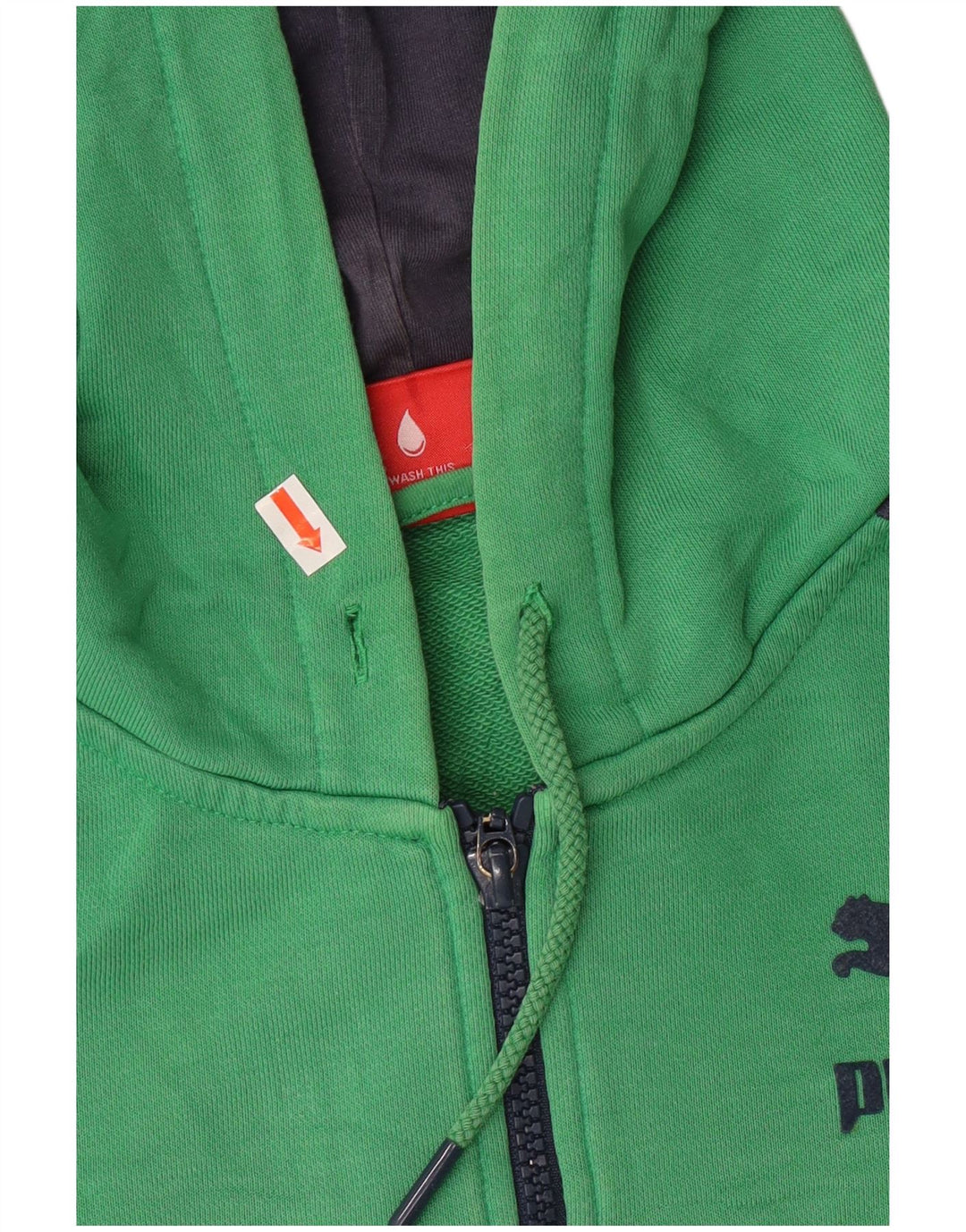 Puma Herren-Kapuzenpullover mit Reißverschluss, Mittelgrün, Farbblock