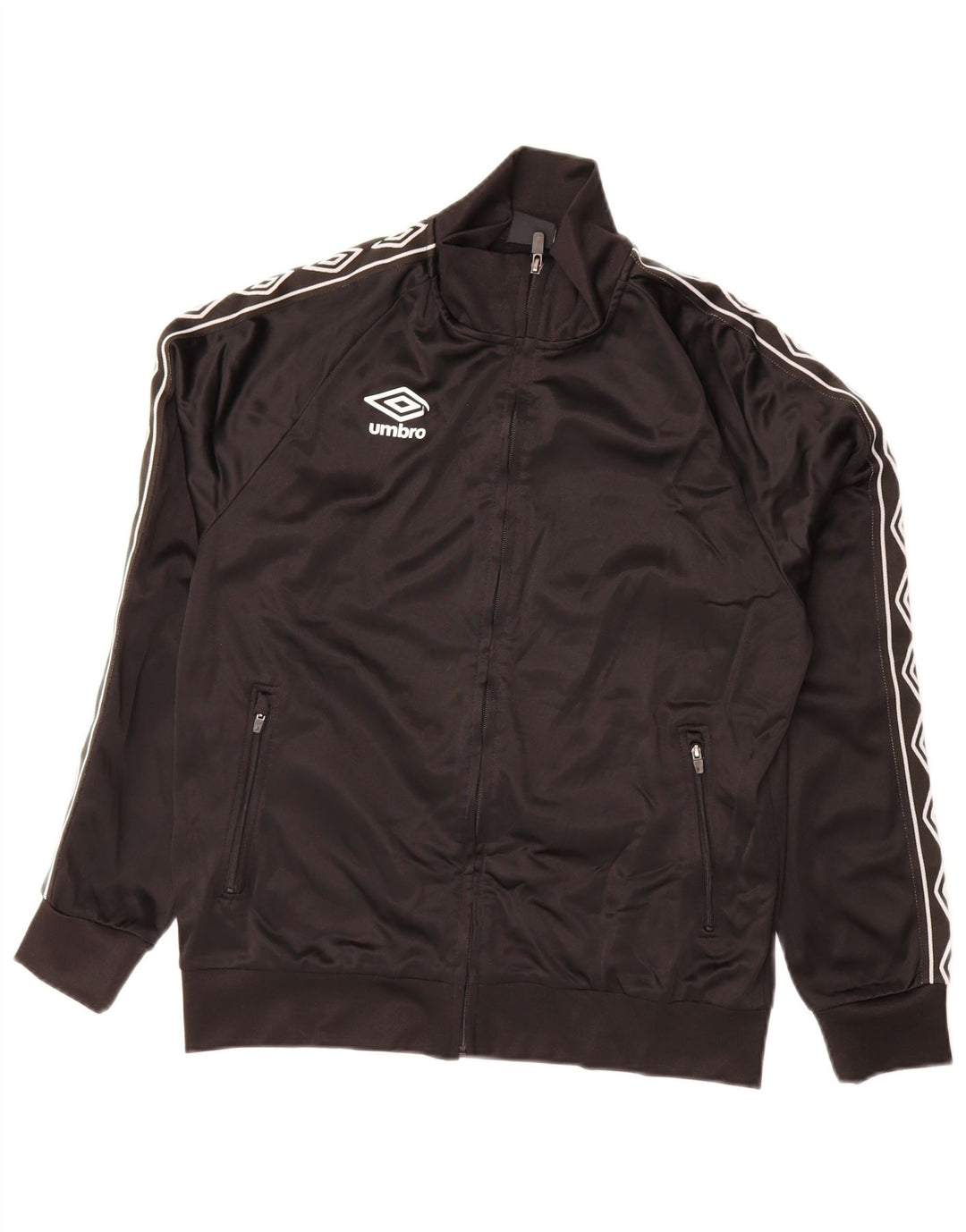 Umbro Herren-Trainingsanzugoberteil mit Grafik, Mittelschwarzes Polyester