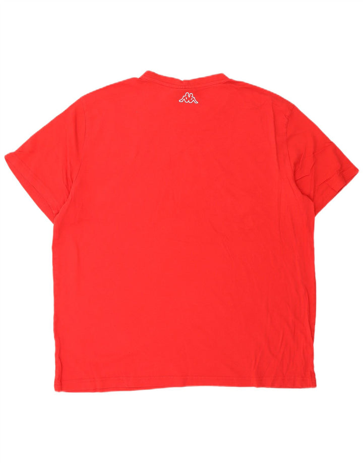 KAPPA Herren Grafik T-Shirt Top 2XL Rot
