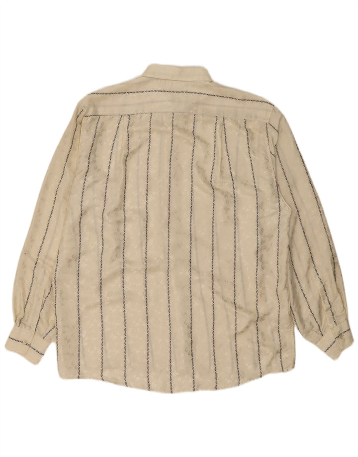 Vintage Herrenhemd groß beige gestreift