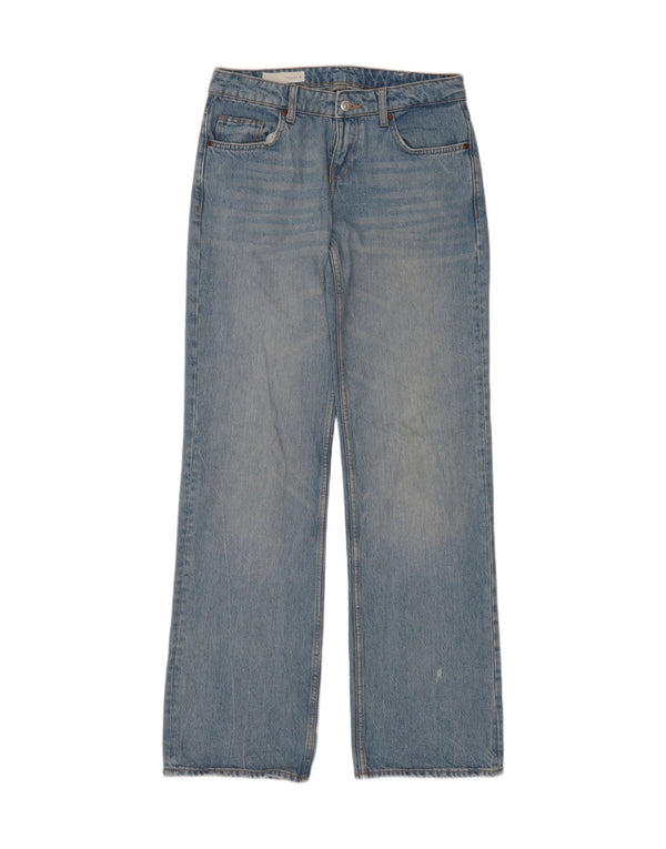 Zara Damen Straight Jeans EU 36 XS W26 L34 Blaue Baumwolle