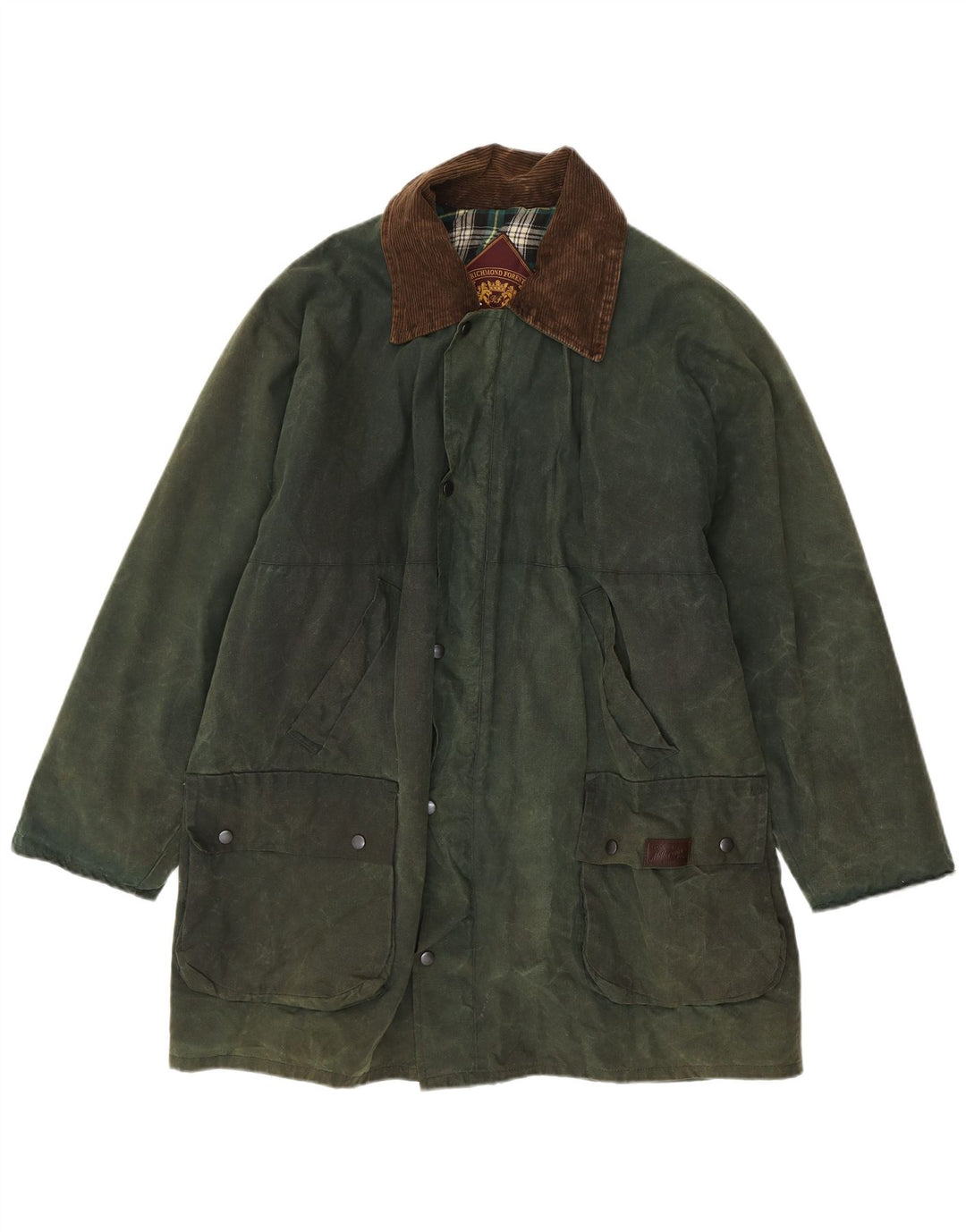 Richmond Forest Herrenjacke aus gewachster Baumwolle, UK 42 XL, Grün