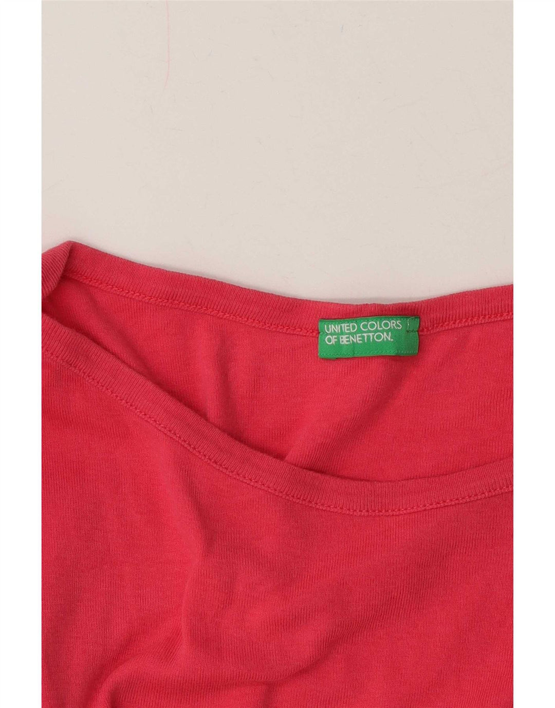 Benetton Damen Top Langarm UK 12 Mittelrosa