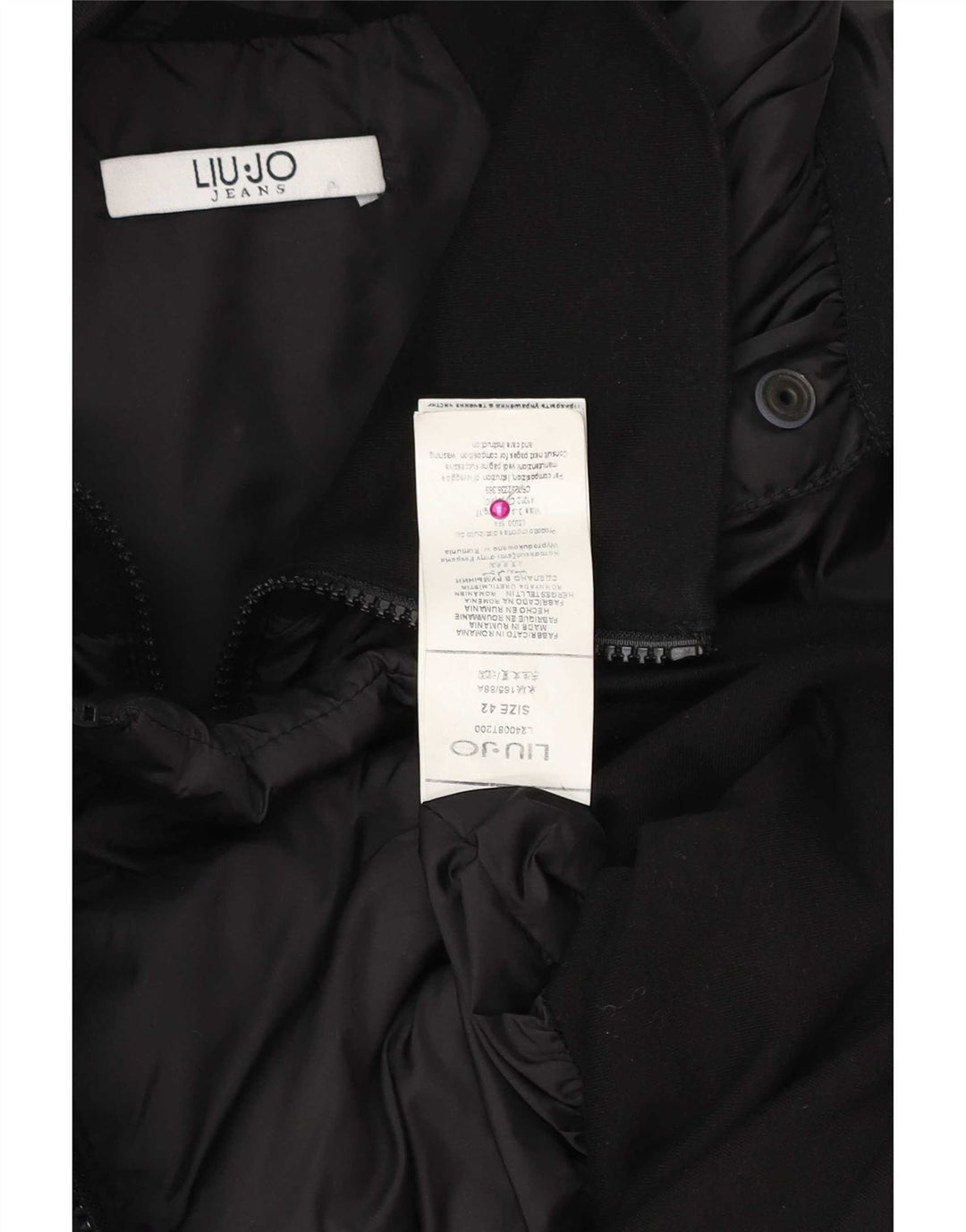 Liu Jo Damen Wattierte Jacke IT 42 Mittelschwarzes Polyester