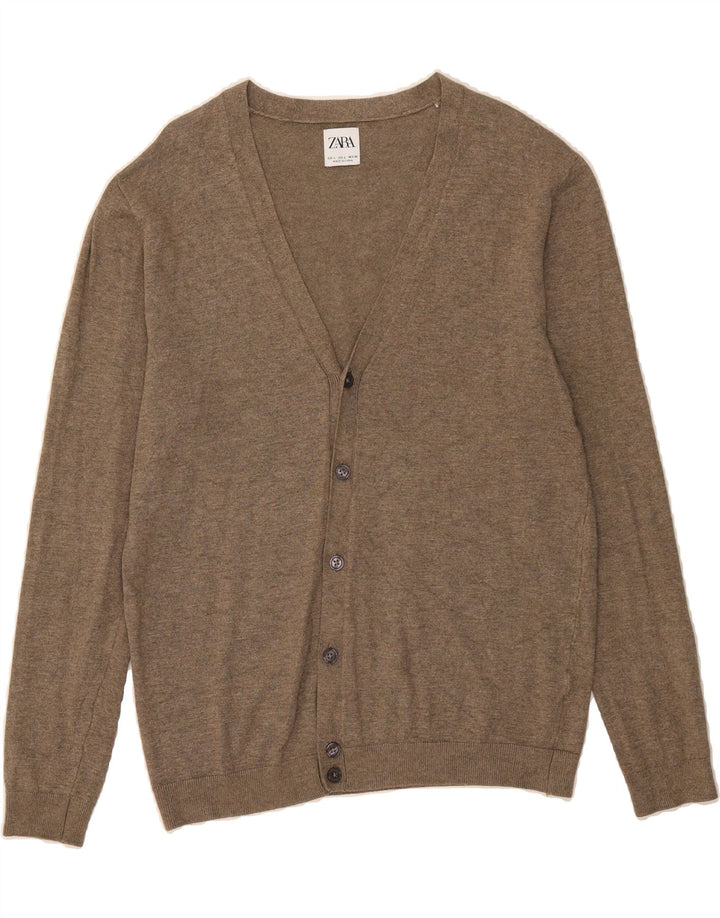 ZARA Womens Cardigan Sweater UK 14 Large Grey Vintage Zara and Second-Hand Zara from Messina Hembry 