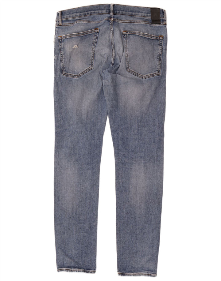 Zara Herren Distressed Slim Jeans EU 46 XL W36 L33 Blau