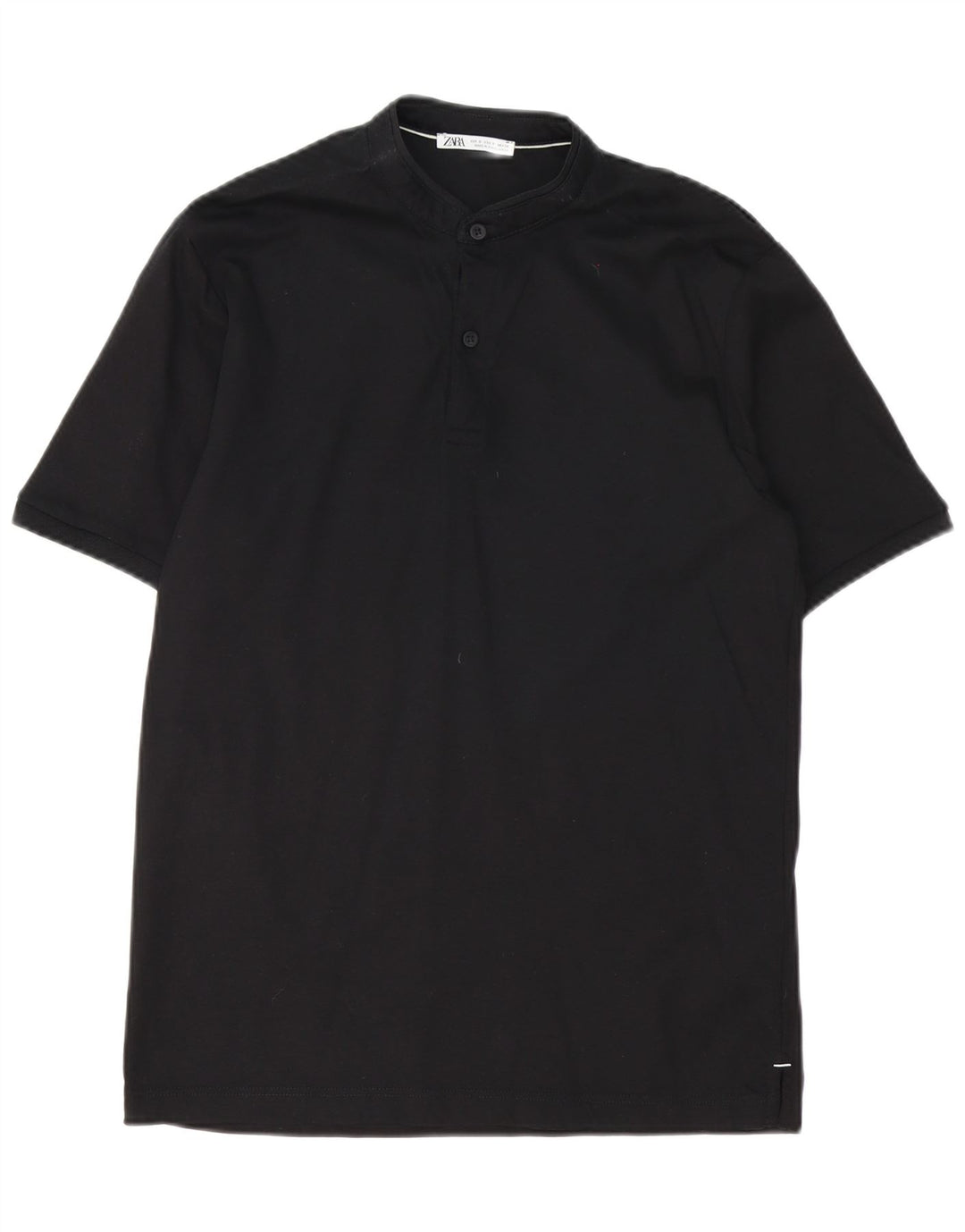 Zara Herren Poloshirt Small Schwarz Baumwolle