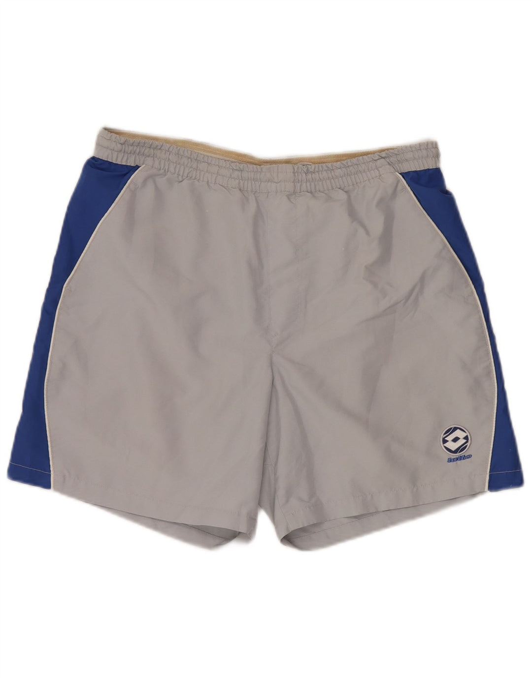 LOTTO Herren-Sportshorts UK 38/40 Mittelgraues Colourblock-Polyester