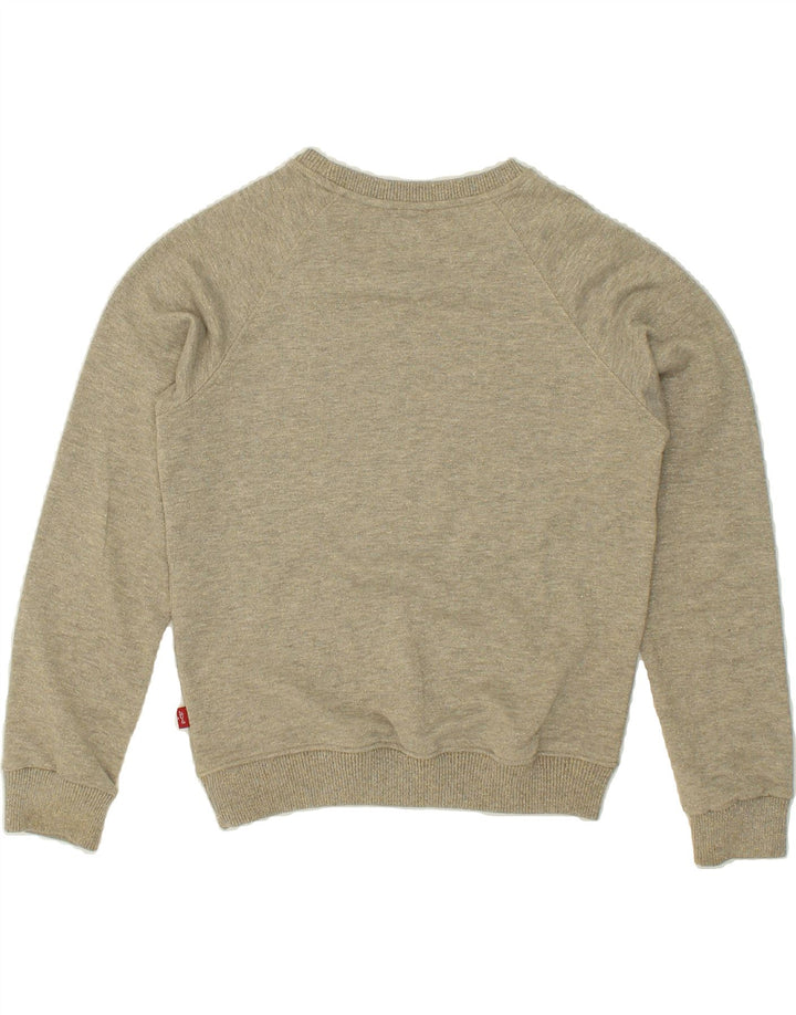 LEVI'S Womens Graphic Sweatshirt Jumper UK 14 Medium Grey Cotton Vintage Levi's and Second-Hand Levi's from Messina Hembry 