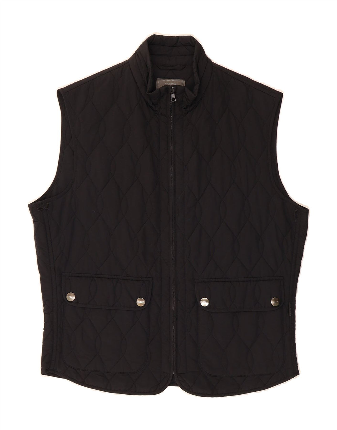 BREMA Mens Quilted Gilet IT 50 Large Black Nylon Vintage Brema and Second-Hand Brema from Messina Hembry 