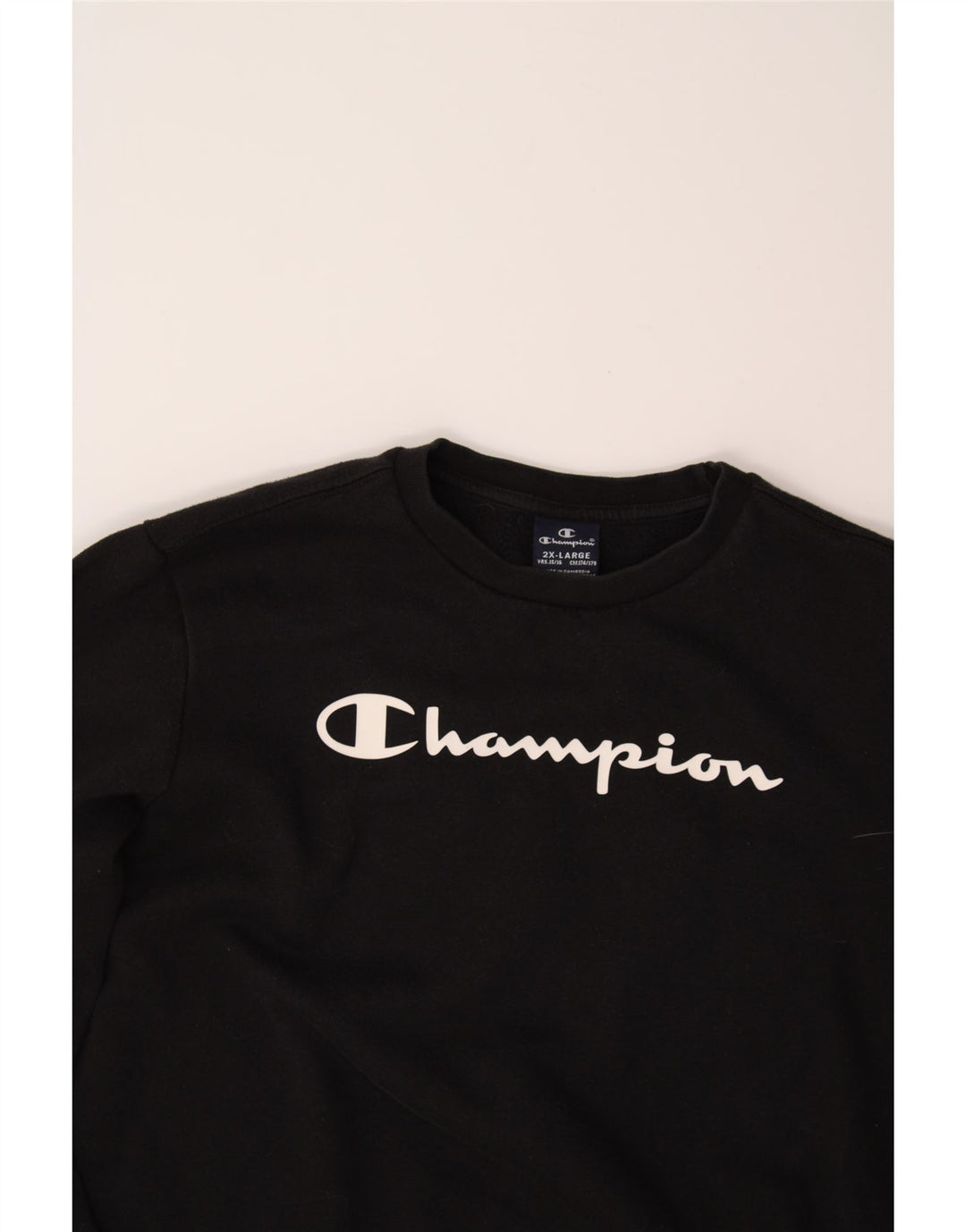 CHAMPION Boys Graphic Sweatshirt Jumper 15-16 Years 2XL Black Vintage Champion and Second-Hand Champion from Messina Hembry 