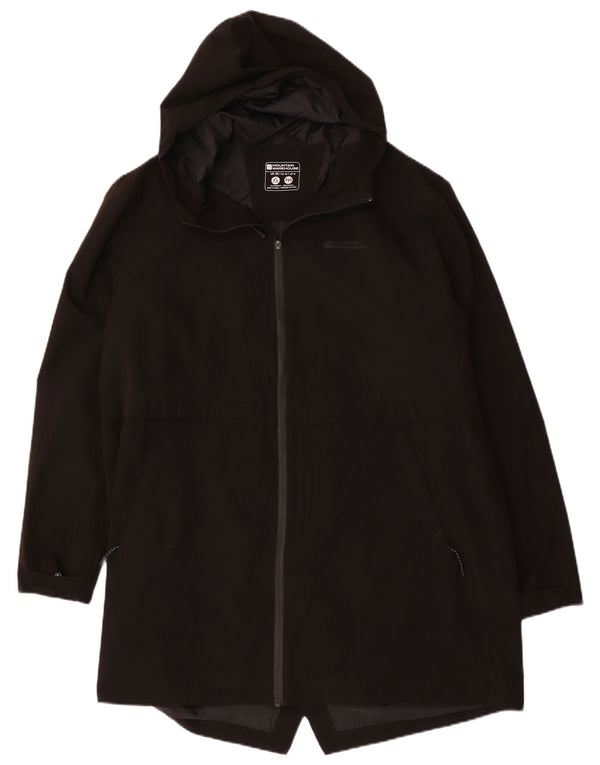Mountain Warehouse Damen-Regenmantel mit Kapuze, UK 20 2XL, schwarzes Polyester