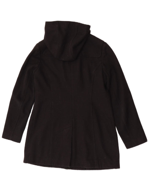 Michael Kors Damen-Parkajacke mit Kapuze, UK 14, mittlere schwarze Wolle