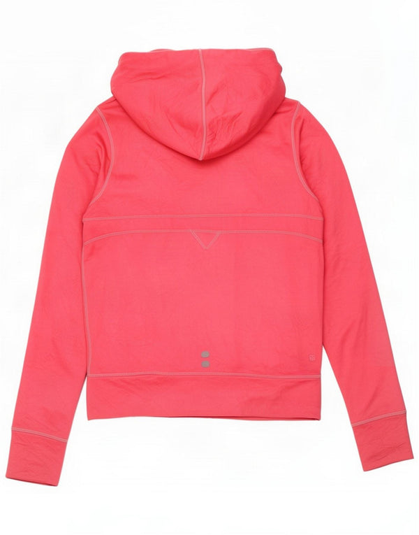 Nike Womens Zip Hoodie Sweater UK 10/12 Mittelrosa Polyester