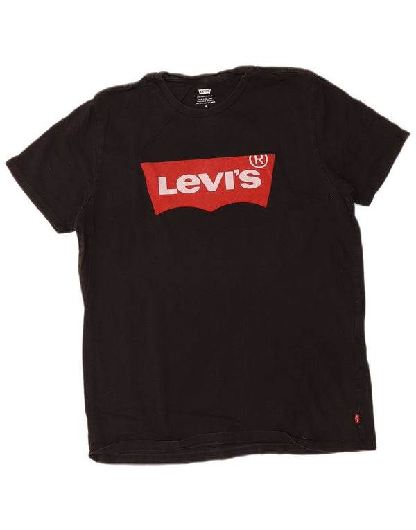 Levi's Herren-T-Shirt mit Grafik, mittelschwarze Baumwolle