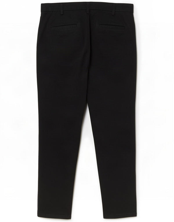 Benetton Damen Slim Chino Hose UK 12 Medium W32 L27 Schwarz Baumwolle