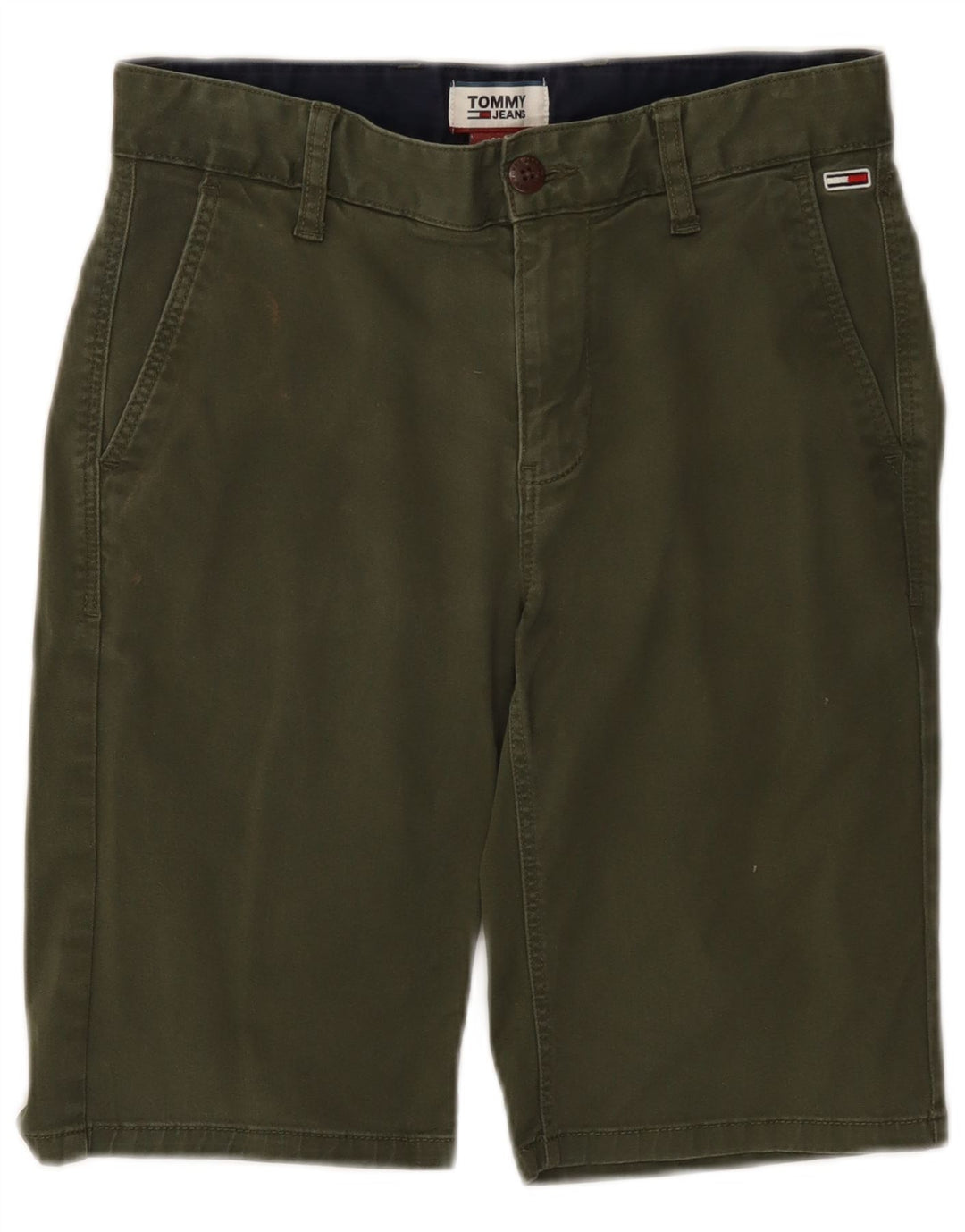 TOMMY HILFIGER Damen Chinoshorts W28 Medium Khaki Baumwolle