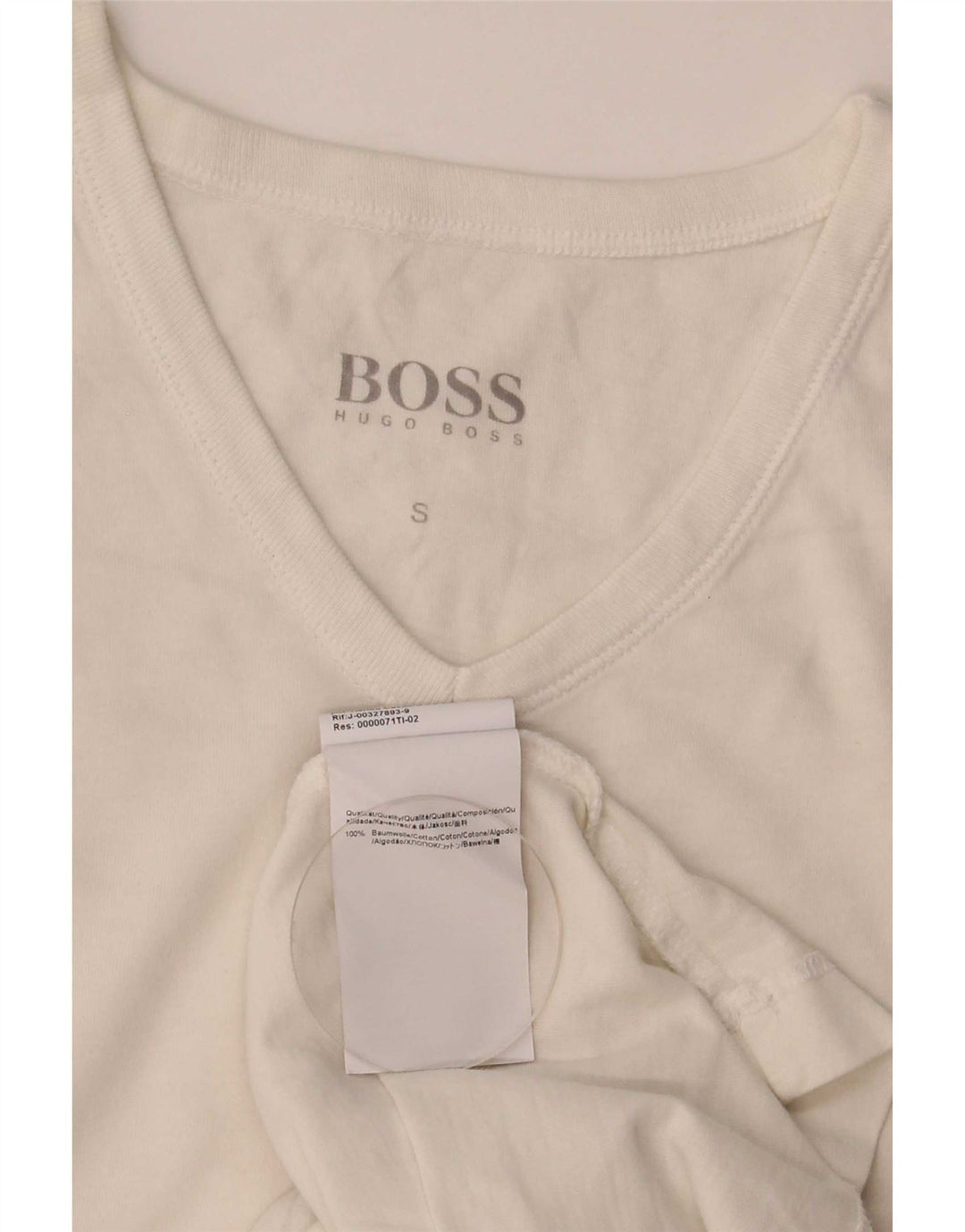 Hugo Boss Herren T-Shirt Top Small aus weißer Baumwolle
