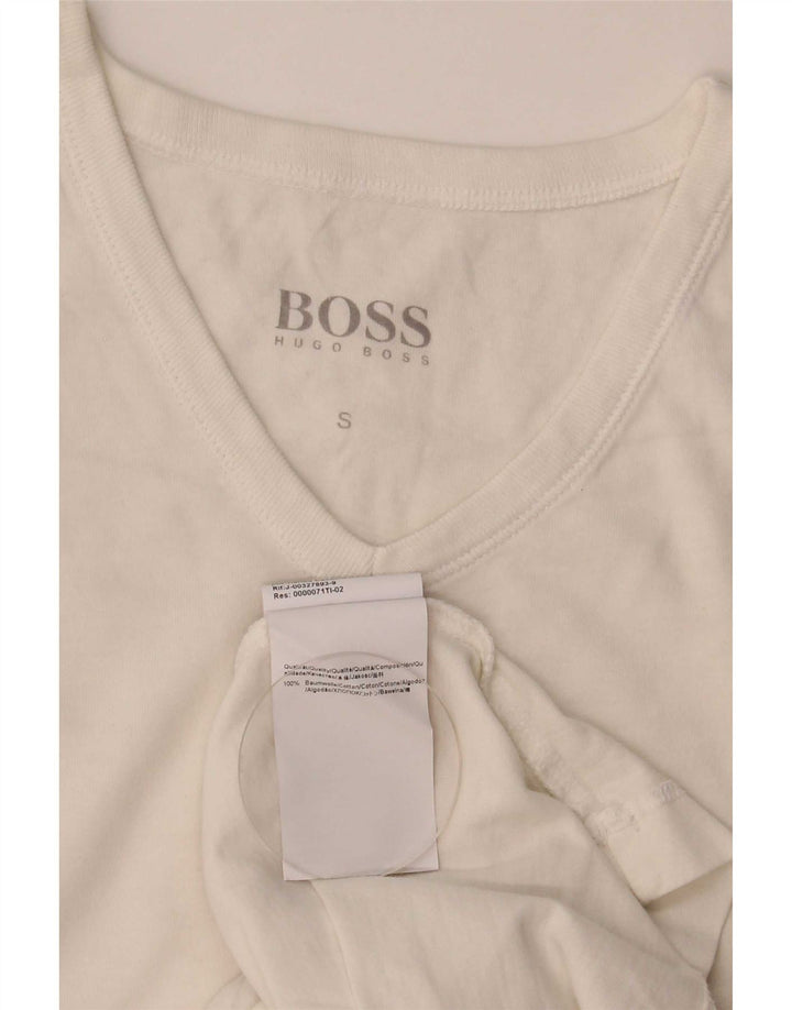 Hugo Boss Herren T-Shirt Top Small aus weißer Baumwolle