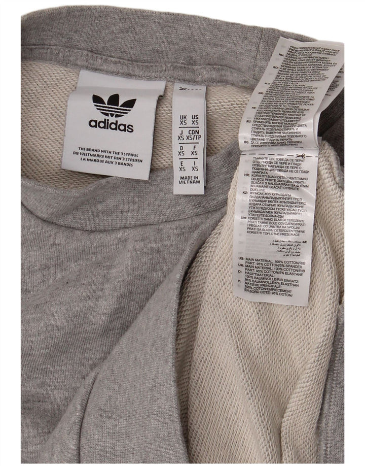 ADIDAS Herren Grafik Sweatshirt Pullover XS Grau Baumwolle