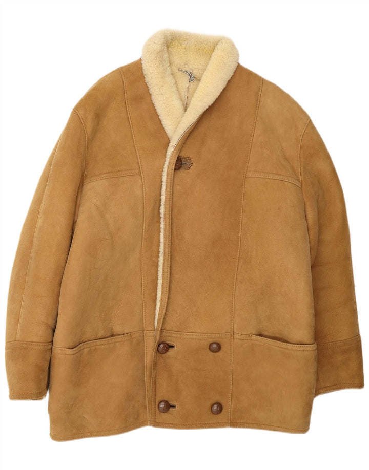 Morlands Herren-Jacke aus zweireihigem Lammfell, Gr. 36, Größe S, Braun