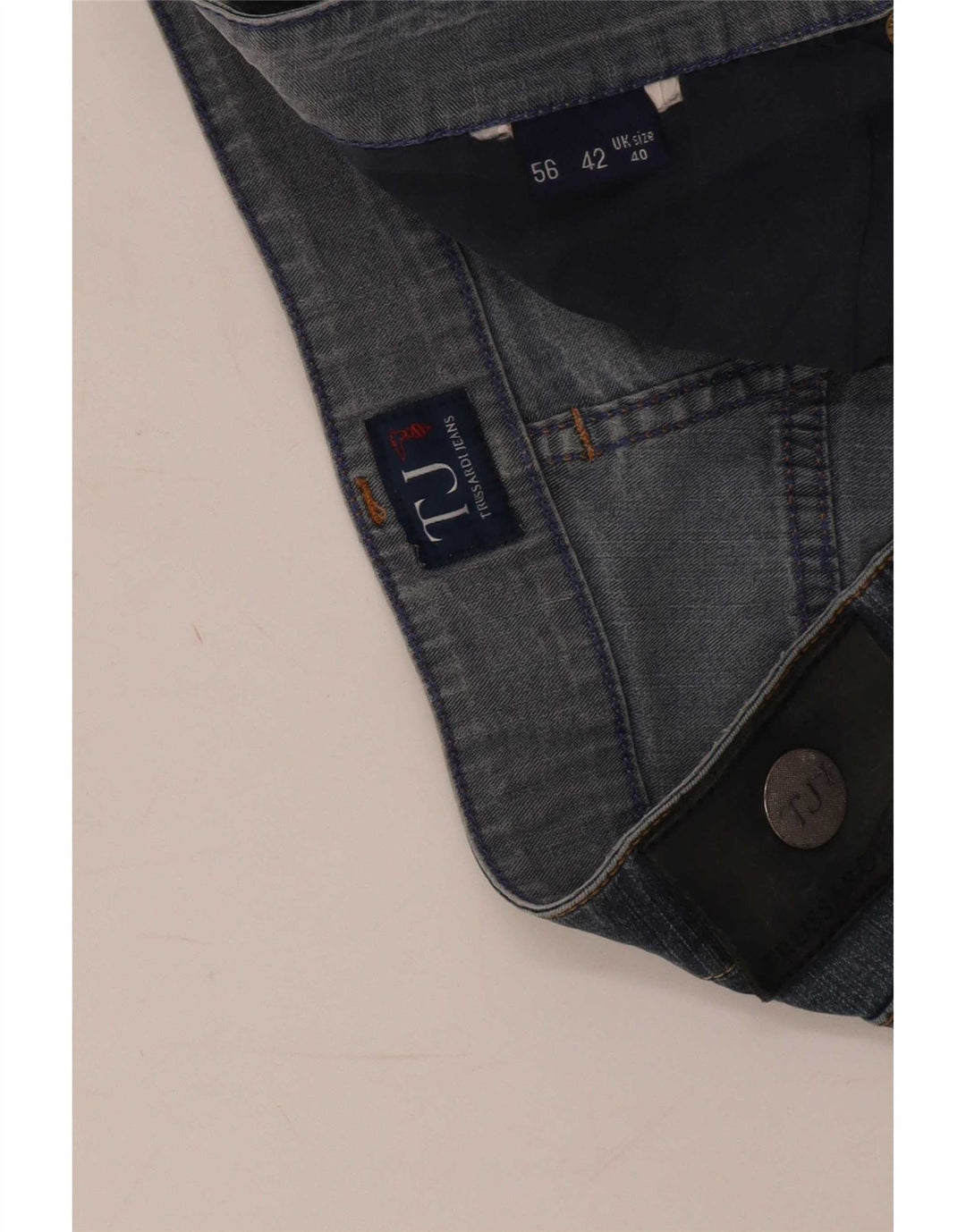 Trussardi Herren Straight Jeans W40 L29 Blau