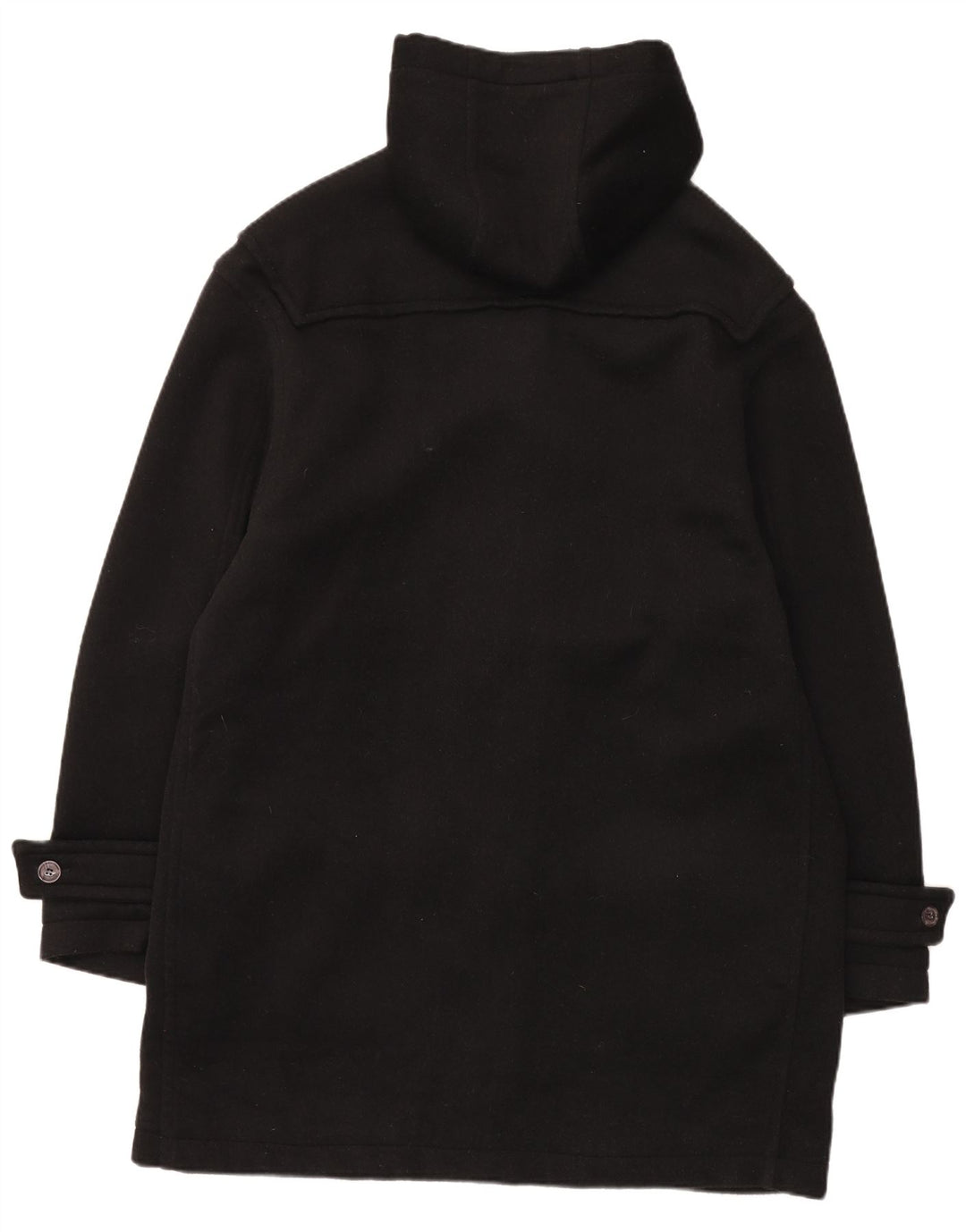 McNeil & Grant Übergroßer Dufflecoat mit Kapuze für Damen, UK 16, große schwarze Wolle