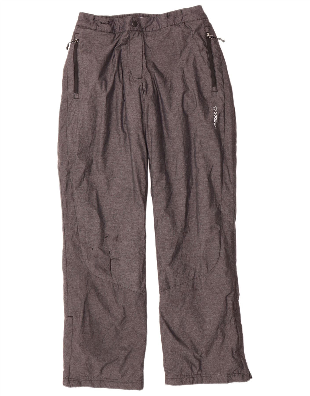 REEBOK Damen-Windbreaker-Hose, UK 12/14, mittelgraues Nylon