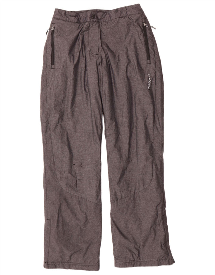REEBOK Damen-Windbreaker-Hose, UK 12/14, mittelgraues Nylon