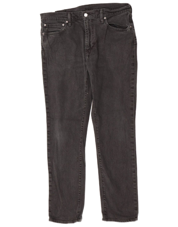 Levi's Herren Slim Jeans W36 L32 Schwarze Baumwolle