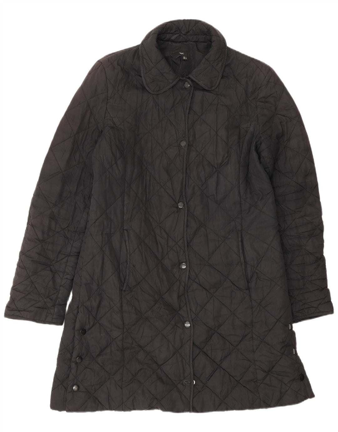Zara Damen Steppmantel UK 16 Large Schwarz