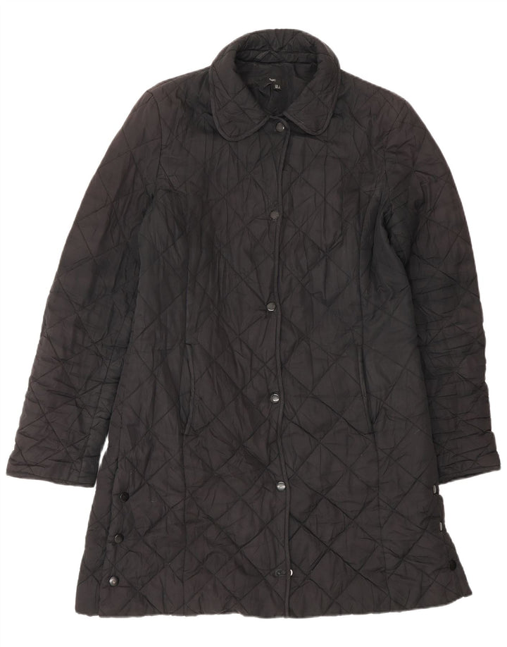 Zara Damen Steppmantel UK 16 Large Schwarz
