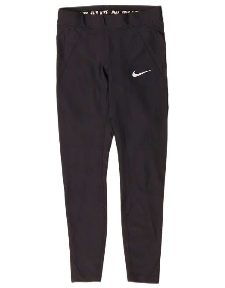 Nike Damen Dri Fit Leggings UK 8 Small Schwarz Polyester