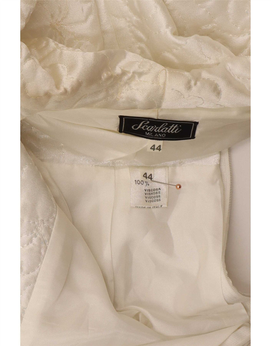 Vintage Damen 2-teiliges Rockset IT 44 Medium W28 Weiße Viskose