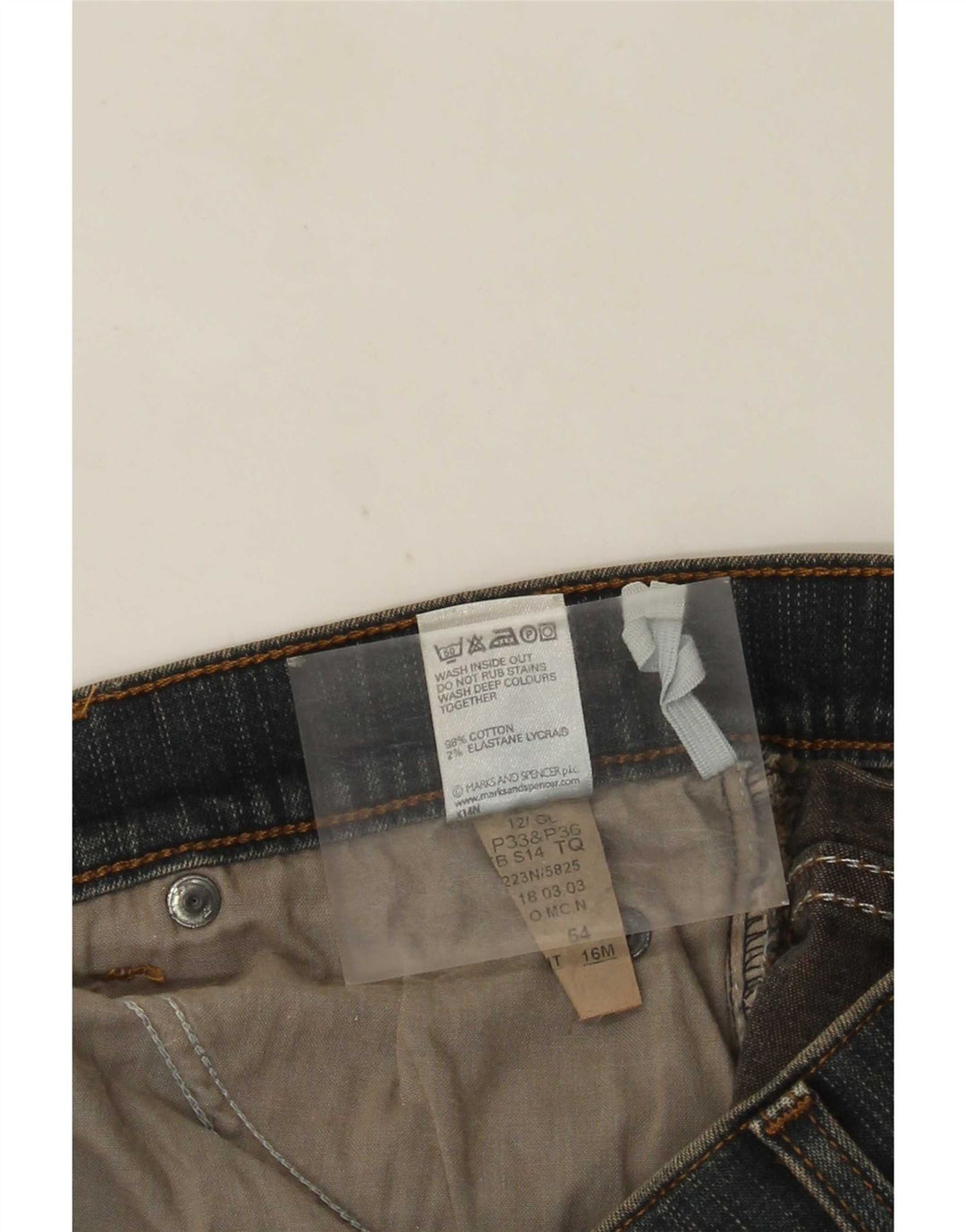 Marks & Spencer Damen Bootcut Jeans UK 16 Large W32 L31 Blaue Baumwolle