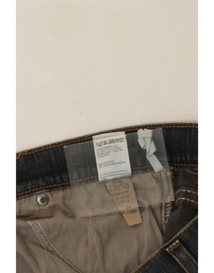 Marks & Spencer Damen Bootcut Jeans UK 16 Large W32 L31 Blaue Baumwolle