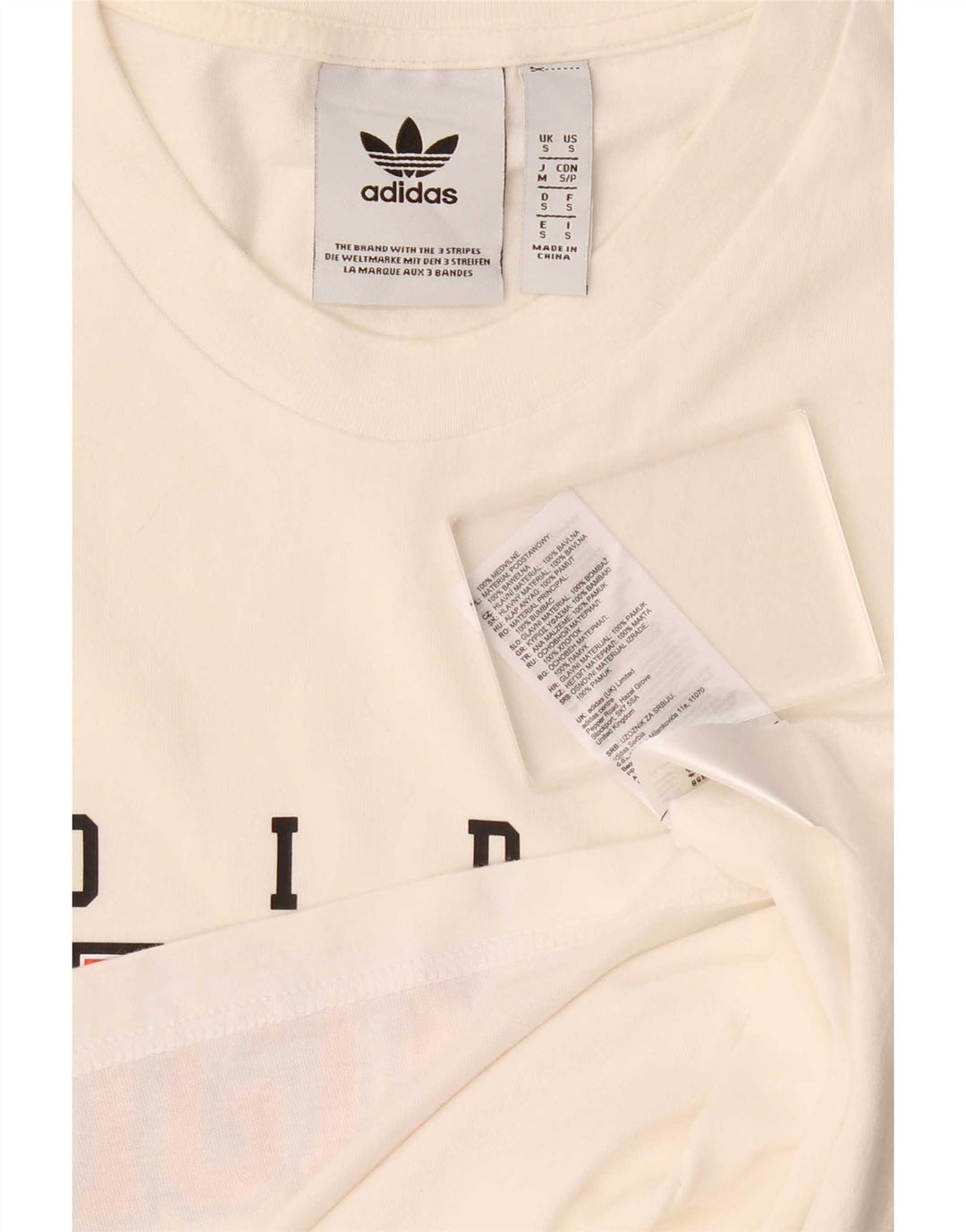 Adidas Herren Grafik T-Shirt Top Small Weiß Baumwolle