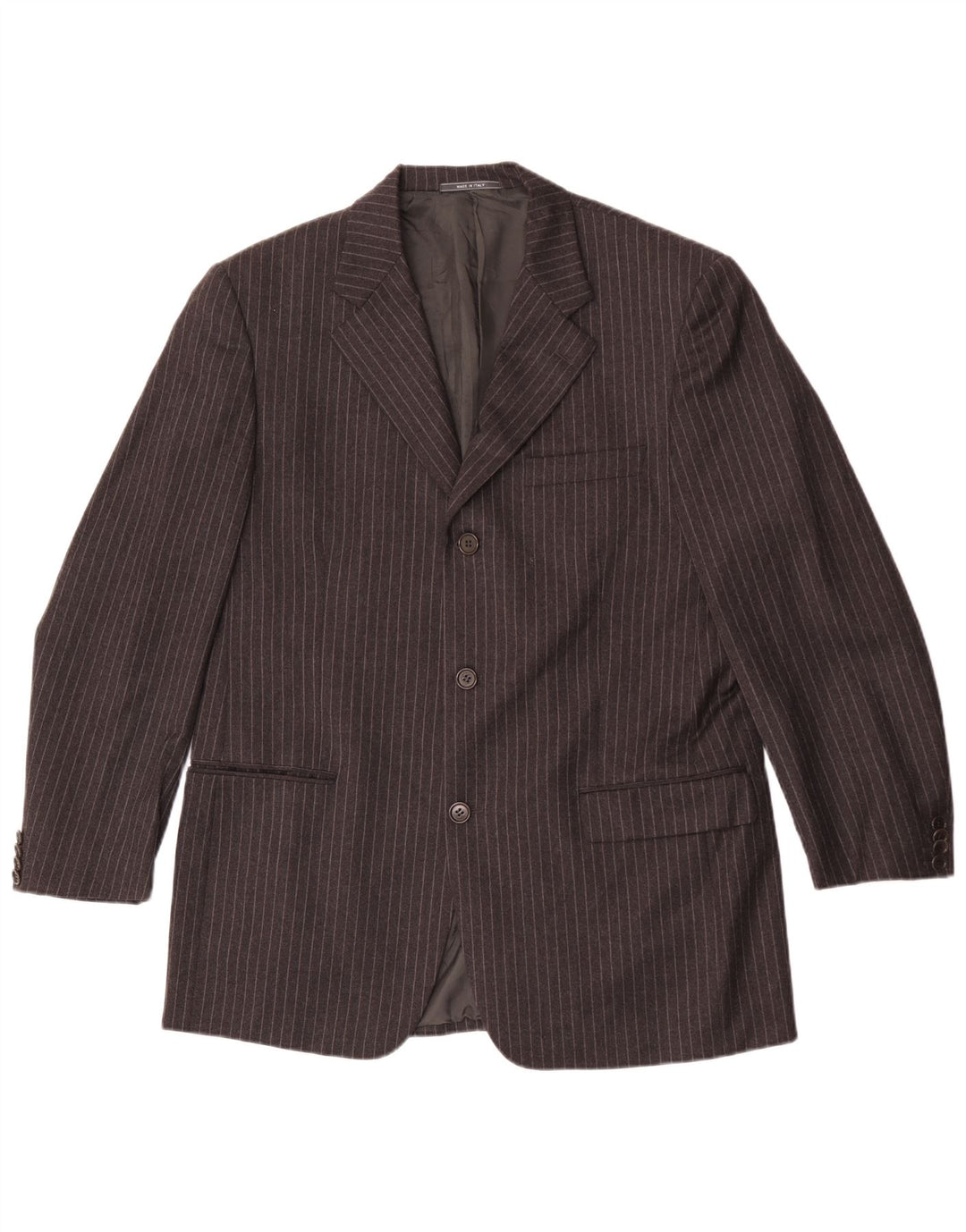 Cerruti 1881 Herren-Blazerjacke mit 3 Knöpfen, IT 52 XL, grau gestreifte Wolle