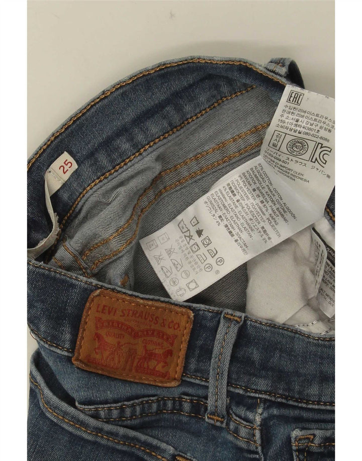 Levi's Damen Super Skinny Jeans W25 L32 Blaue Baumwolle