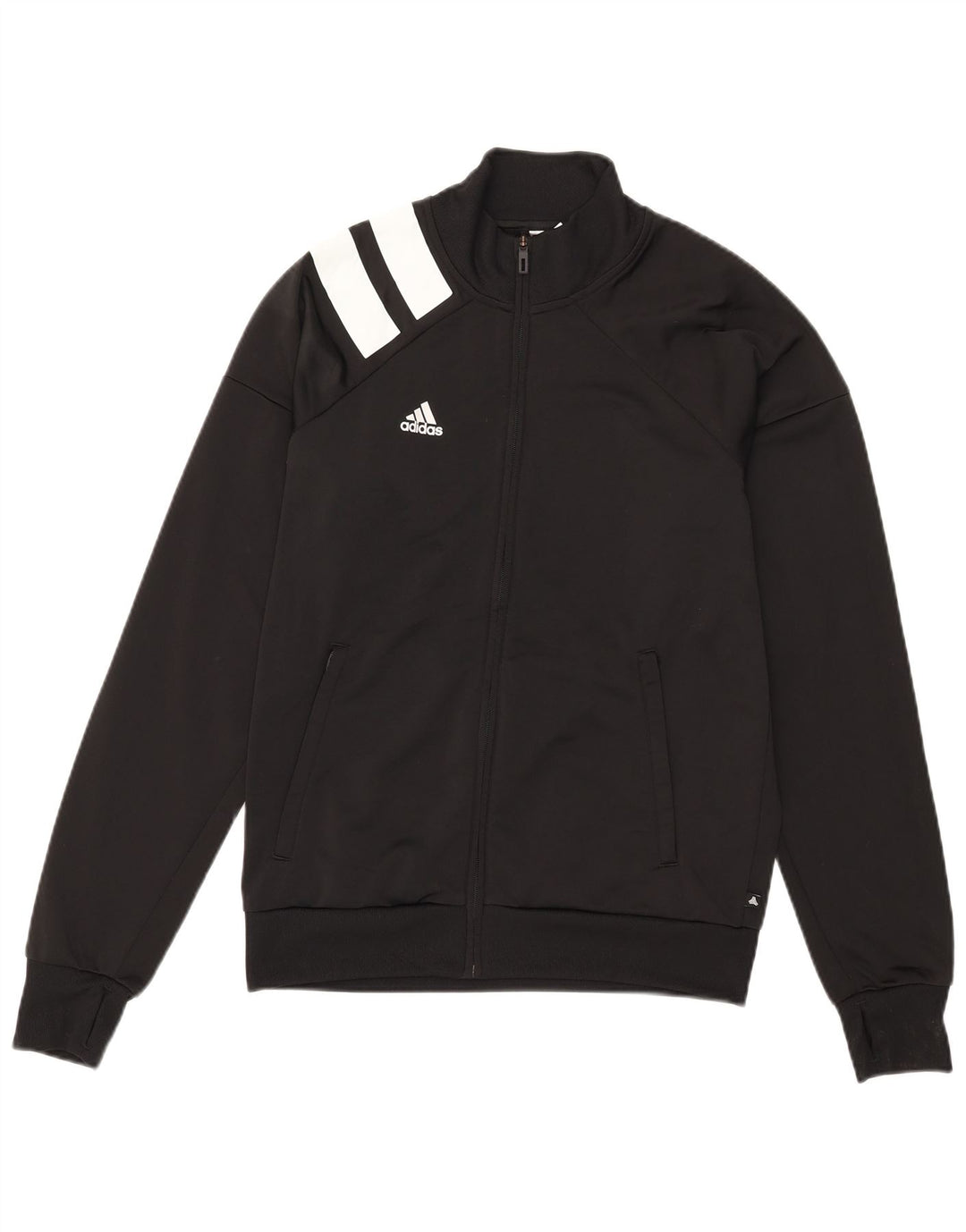 Adidas Herren-Trainingsanzug-Top-Jacke, Mittelschwarzes Colourblock-Polyester