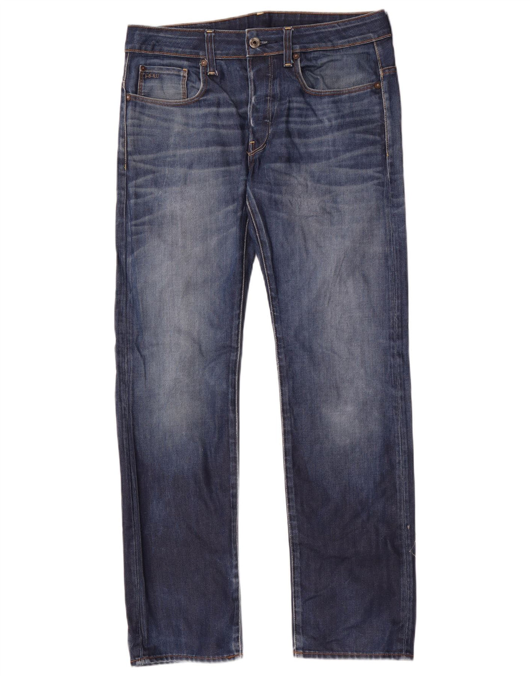 G-Star Herren Straight Jeans W31 L32 Blaue Baumwolle