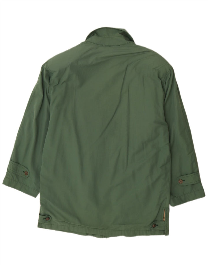Burberrys Herren-Utility-Jacke IT 52 Large aus grüner Baumwolle