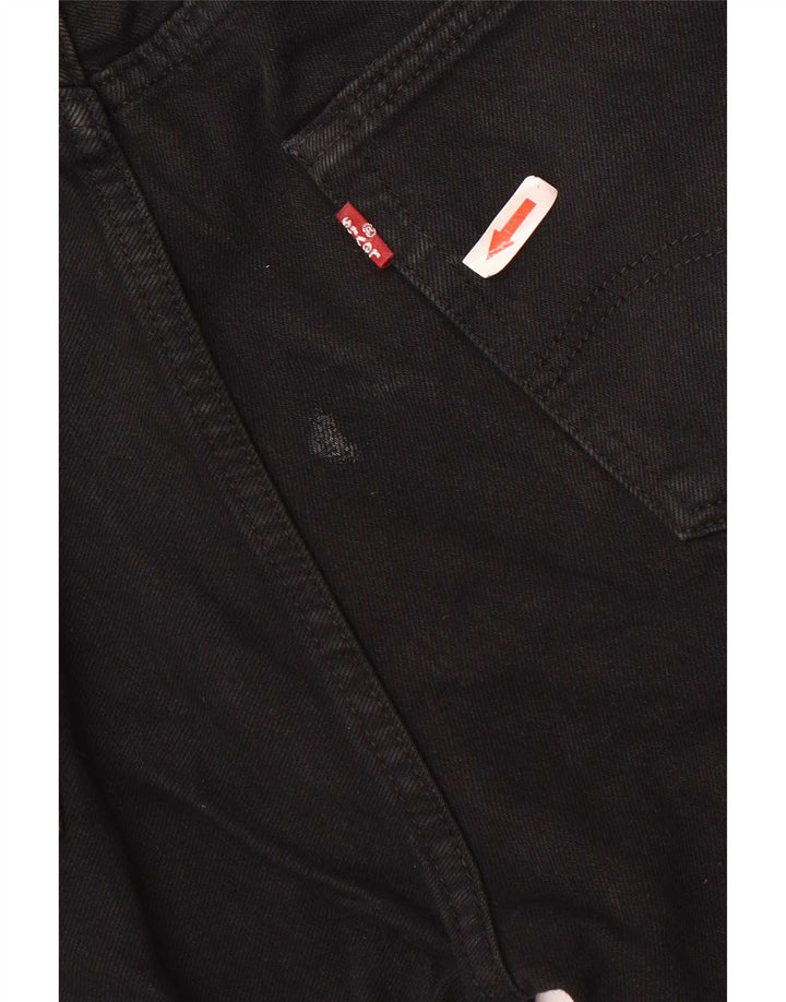 Levi's Herren 501 Straight Jeans W32 L34 Schwarze Baumwolle