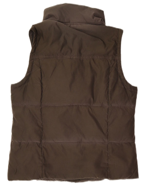 Abercrombie & Fitch Damen Wattierte Weste UK 14 Large Khaki Polyester