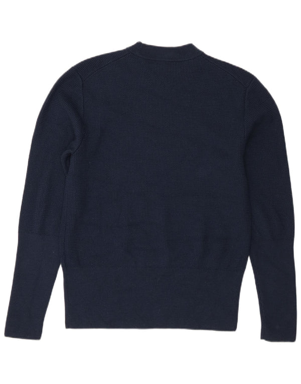 Cos Damen-Pullover mit Rundhalsausschnitt, UK 14, mittelmarineblaue Wolle
