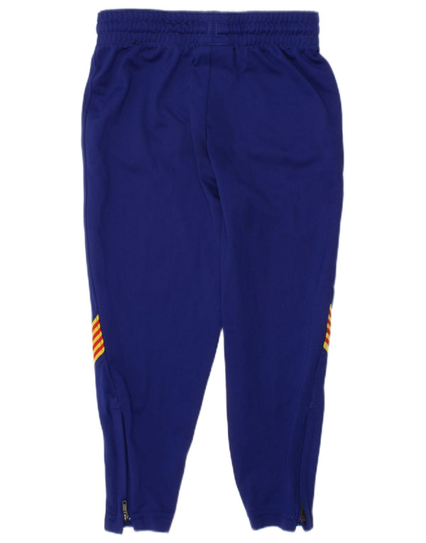NIKE Girls Barcelona Graphic Tracksuit Trousers 3-4 Years XS Blue Striped