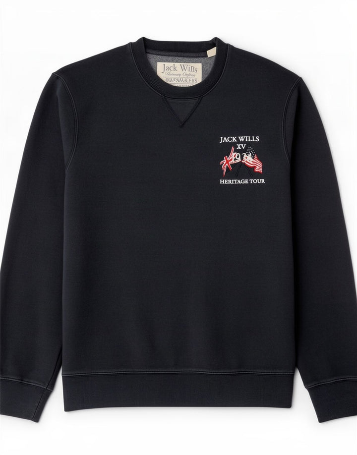 Jack Wills Herren-Sweatshirt mit Grafik, mittelgroß, marineblau, Baumwolle